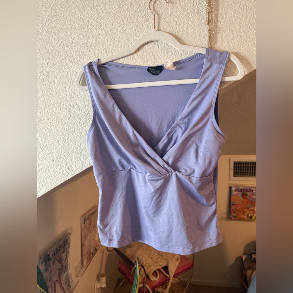 Vintage purple halter babydoll top! Size large